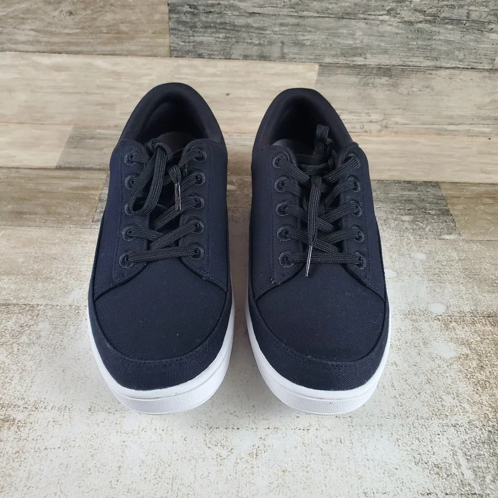 Allbirds Canvas Pacer Womens Shoes Sz 10 W Running Natural Black Lace Up Sneake